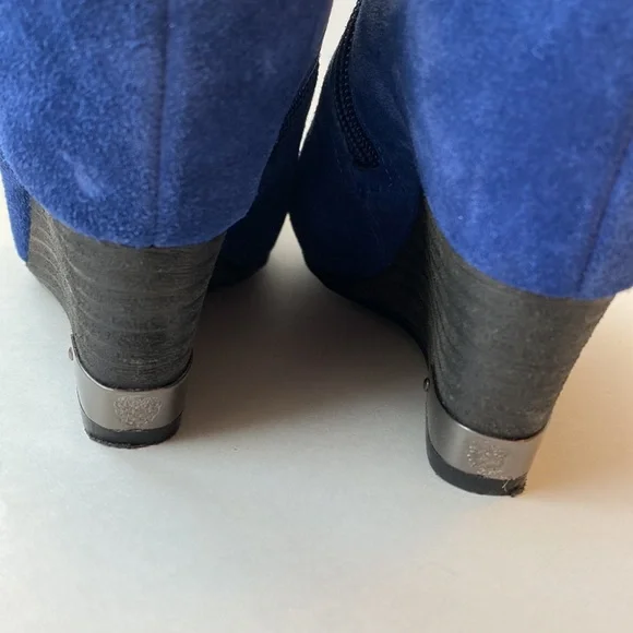 Vince Camuto  blue suede boots size 8 1/2 - Picture 3 of 10